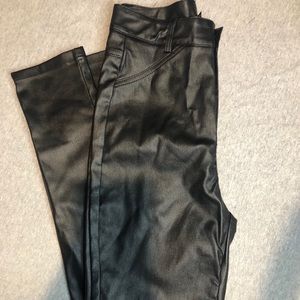 Faux Leather Jeans